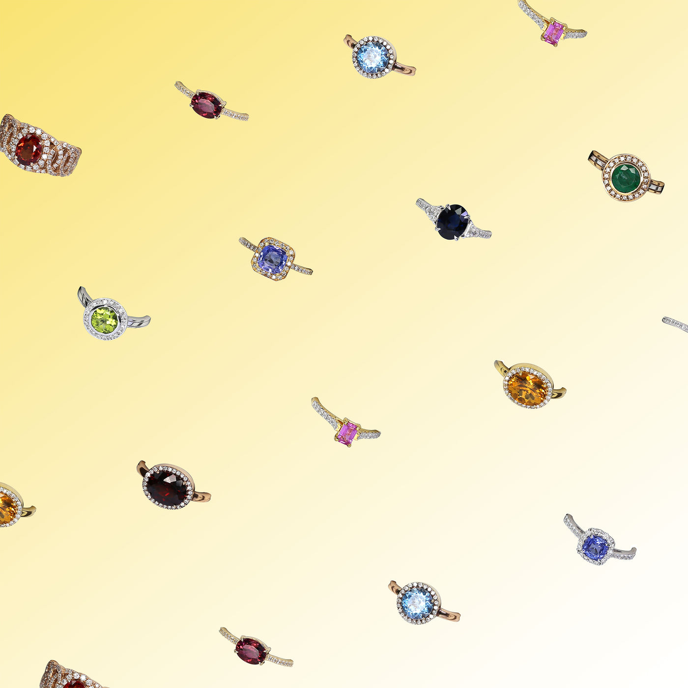 Birth Stone Rings – Golden Stone